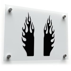 Flame Design Sticker Set