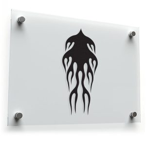 Flame Tentacle Design Vinyl Sticker
