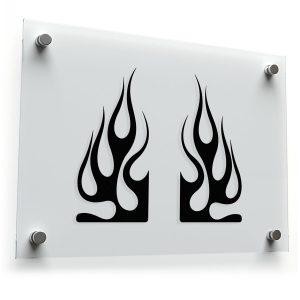 Flame Vinyl Sticker Set