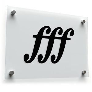 Fortissimo (FFF) Music Symbol Vinyl Sticker