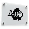Funny Fishbone Decal - Black Silhouette