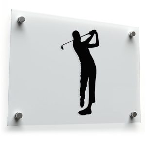 Golfer Swinging Silhouette Sticker