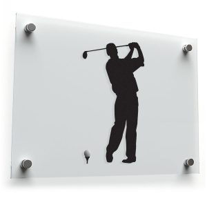 Golfer Swinging Vinyl Sticker