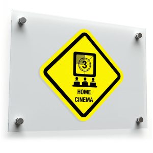 Home Cinema Warning Sign Sticker