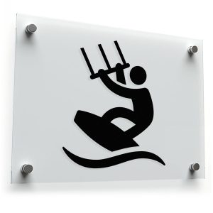 Kitesurfing Decal - Extreme Sport Silhouette