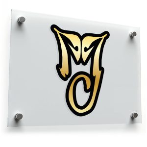 "MJ" Monogram Logo Sticker