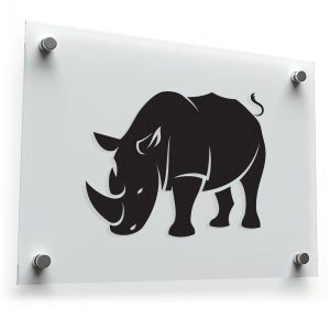 Majestic Rhino Decal - Detailed Rhino