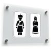 Mongolia Man and Woman Sticker Set 1