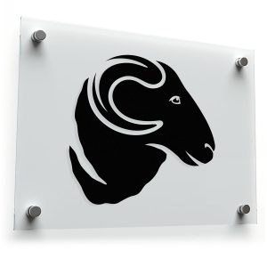 Ram Head Decal - Aries Zodiac