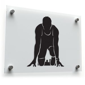 Runner on Starting Blocks Decal