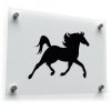 Running Horse Sticker - Black Silhouette
