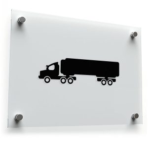 Semi-Truck with Trailer Decal