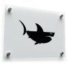 Shark Silhouette Sticker - Black & White 1