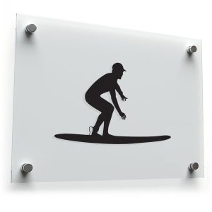 Surfer Silhouette Sticker