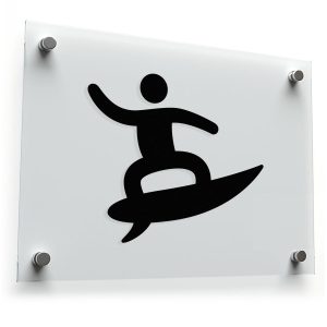 Surfer Sticker - Surfing Silhouette Decal