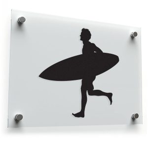 Surfing Santa Sticker