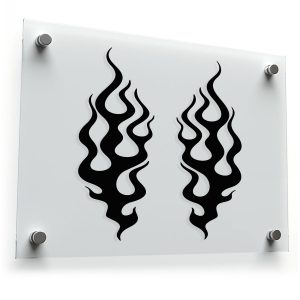 Swirling Flame Sticker Set