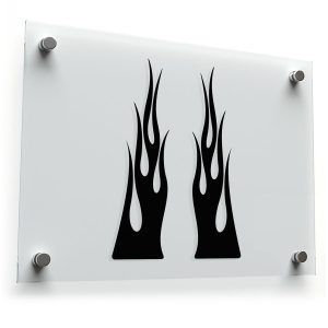 Tall Flame Design Sticker Set