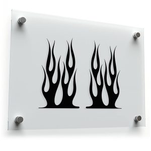 Tall Flame Vinyl Sticker Set