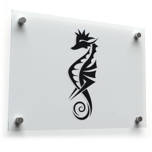 Tribal Seahorse Vinyl Sticker
