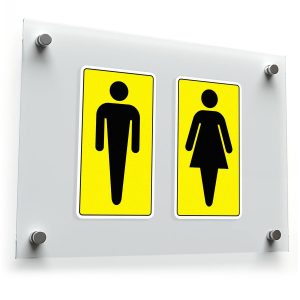 Unisex Restroom Sign Stickers