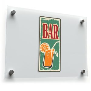 Vintage "Bar" Sticker – Retro Drink