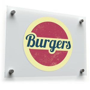 Vintage "Burgers" Vinyl Sticker