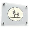 Vintage Elk Oval Sticker