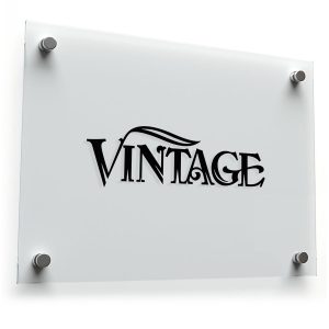 Vintage Typography Sticker – Stylish Black