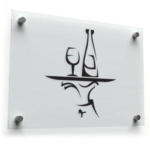 Wine Bottle & Glass Sticker
