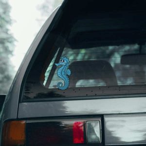 Alternative view of Adorable Blue Seahorse Sticker