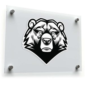 Bold Bear Head Sticker