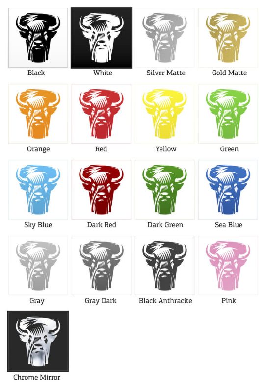Bold Bison Head Silhouette Sticker - Stickers Factory