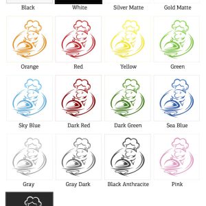 Alternative view of Chef with Food Tray Decal