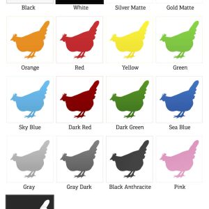 Alternative view of Chicken Silhouette Vinyl Sticker