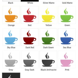 Alternative view of Coffee Cup with Steam Sticker