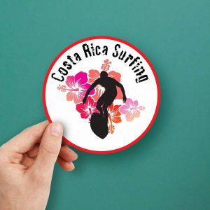 Alternative view of Costa Rica Surfing Sticker