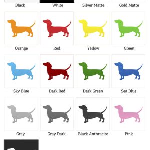 Alternative view of Dachshund Silhouette Vinyl Sticker