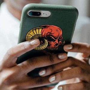 Alternative view of Demonic Ram Skull Sticker