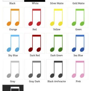 Alternative view of Eighth Note Music Decal