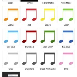 Alternative view of Eighth Note Pair Music Symbol Decal