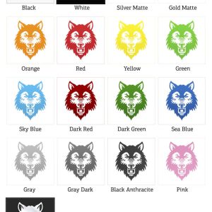 Alternative view of Fierce Wolf Head Sticker