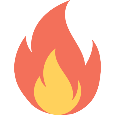 Fire Flame Vinyl Decal Icon