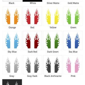 Alternative view of Flame Design Sticker Set