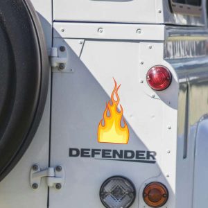 Alternative view of Flame Sticker Decal – Bold Yellow