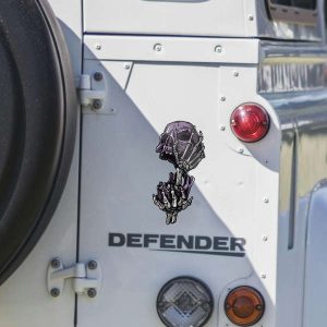 Alternative view of Gothic Skull and Skeleton Hands Sticker