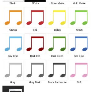 Alternative view of Half Note Music Decal