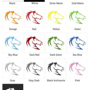 Alternative view of Horse Head Decal - Detailed Animal