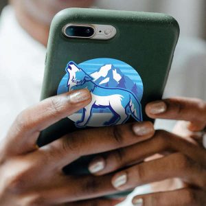 Alternative view of Howling Wolf Vinyl Sticker