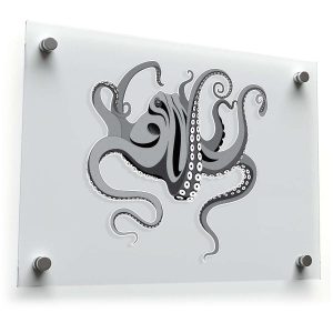 Intricate Octopus Sticker – Bold Black